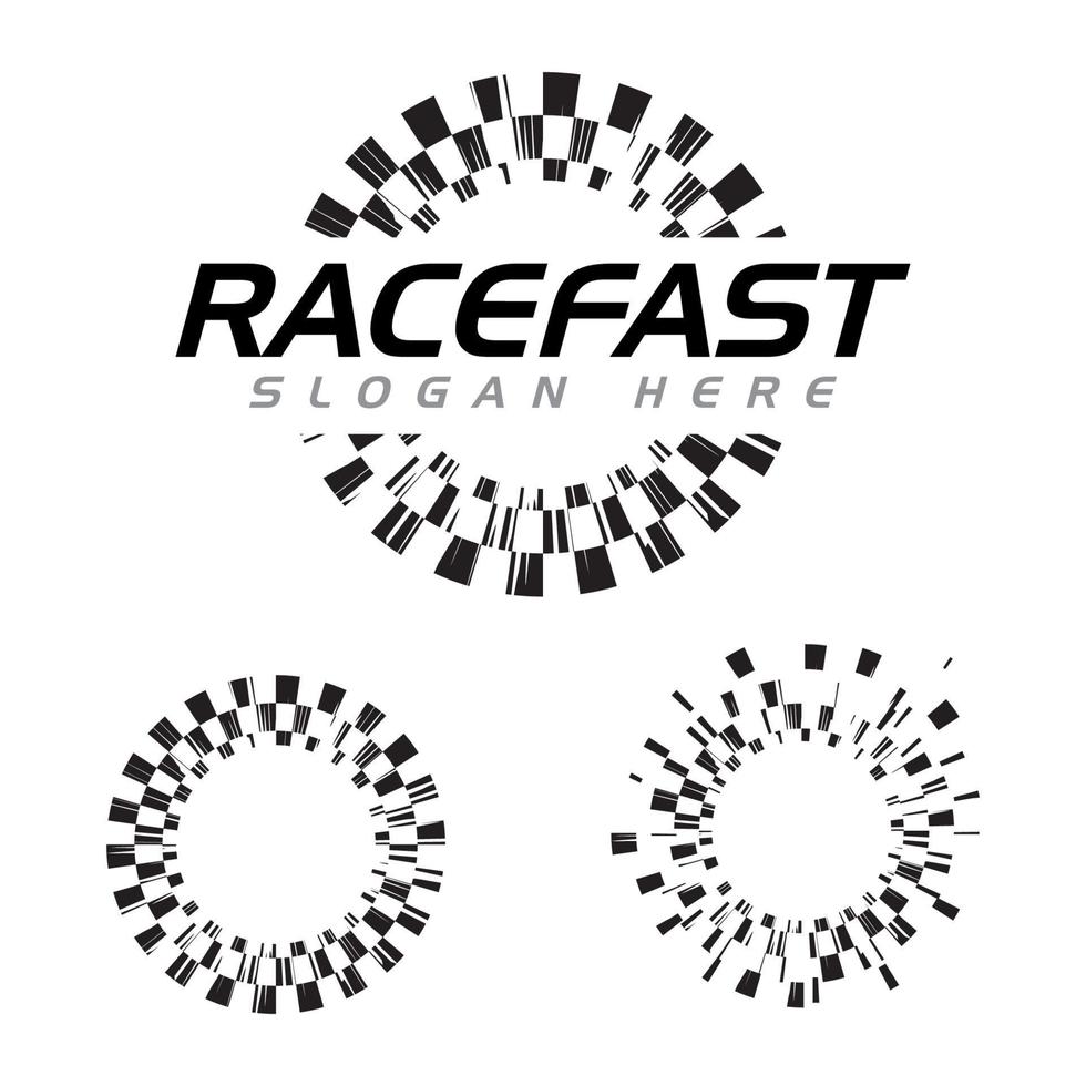 ícone de bandeira de corrida, ilustração de design simples vetor
