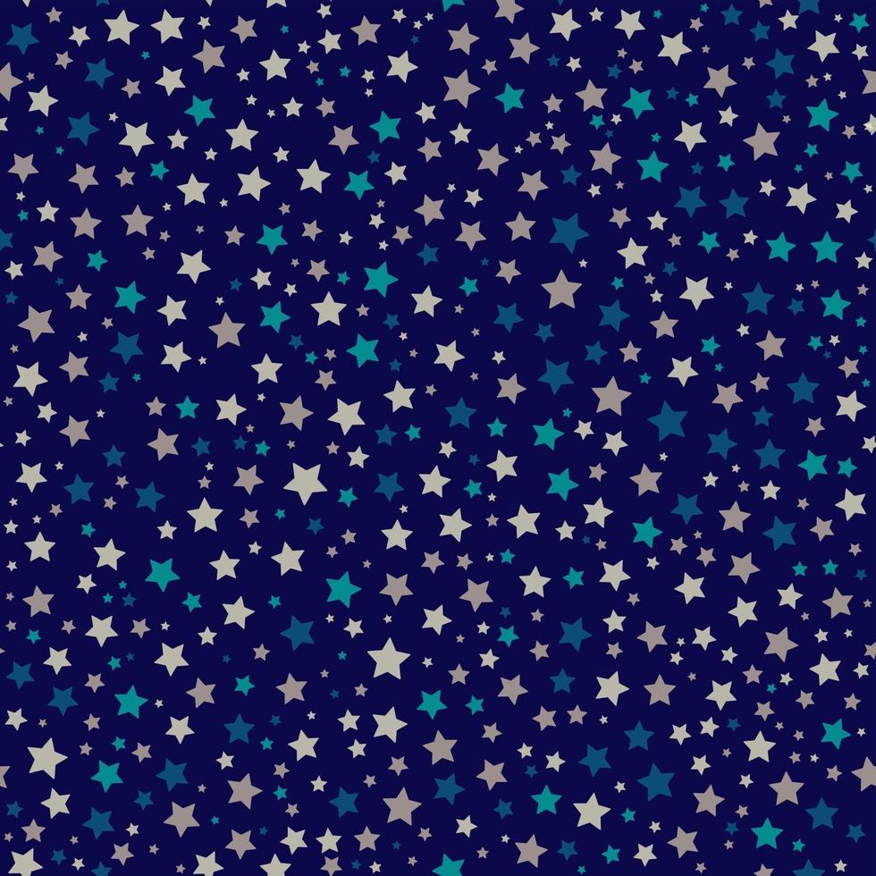 padrão de repetição perfeita de estrelas douradas e azuis vetor