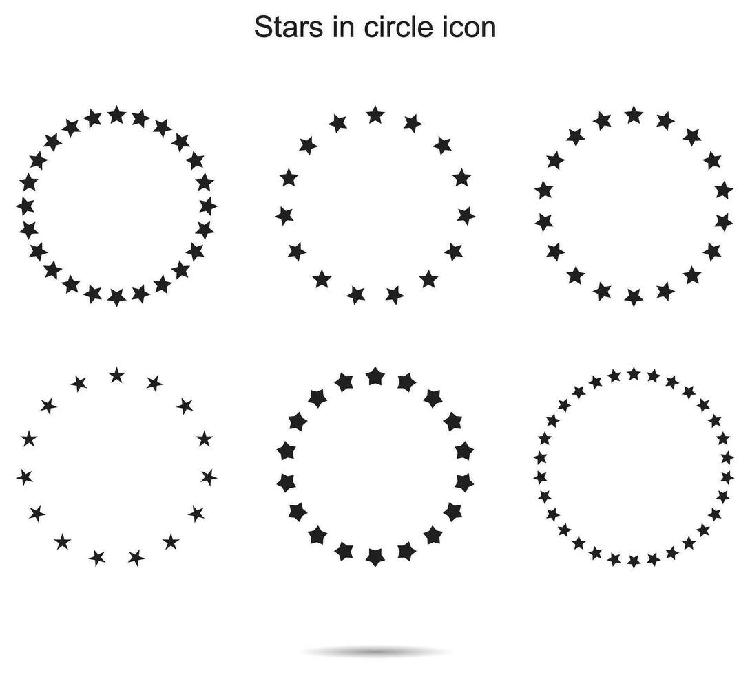 estrelas dentro círculo ícone, vetor ilustração