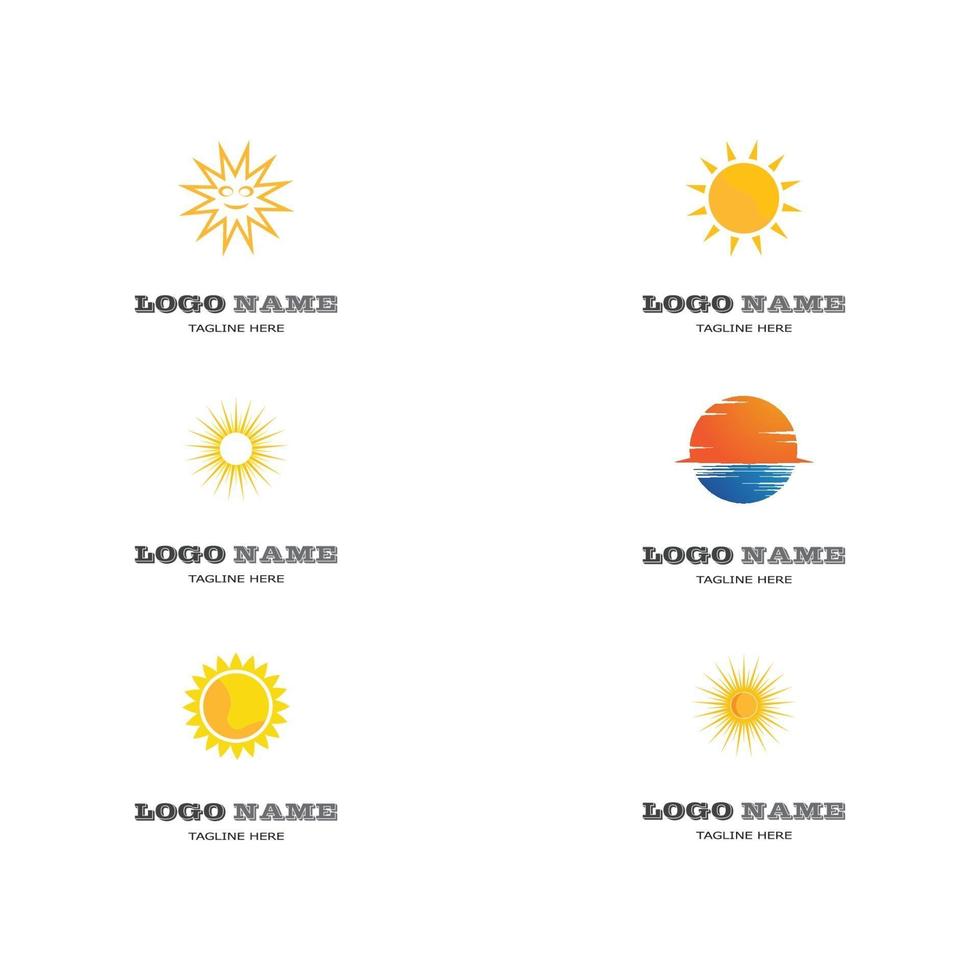 sol ilustração vetorial ícone logotipo modelo de design vetor