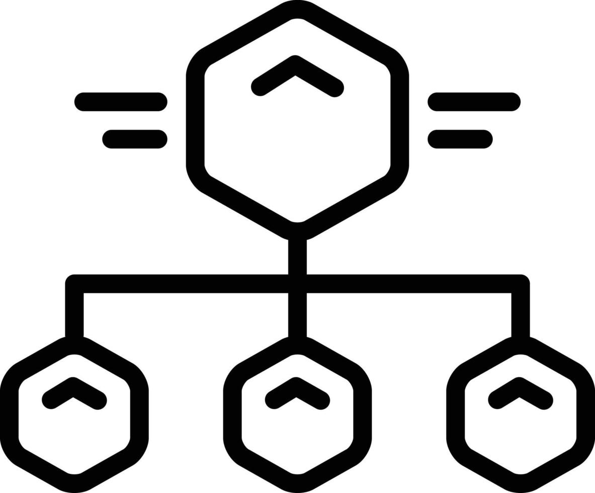 ícone de linha para subtarefa vetor