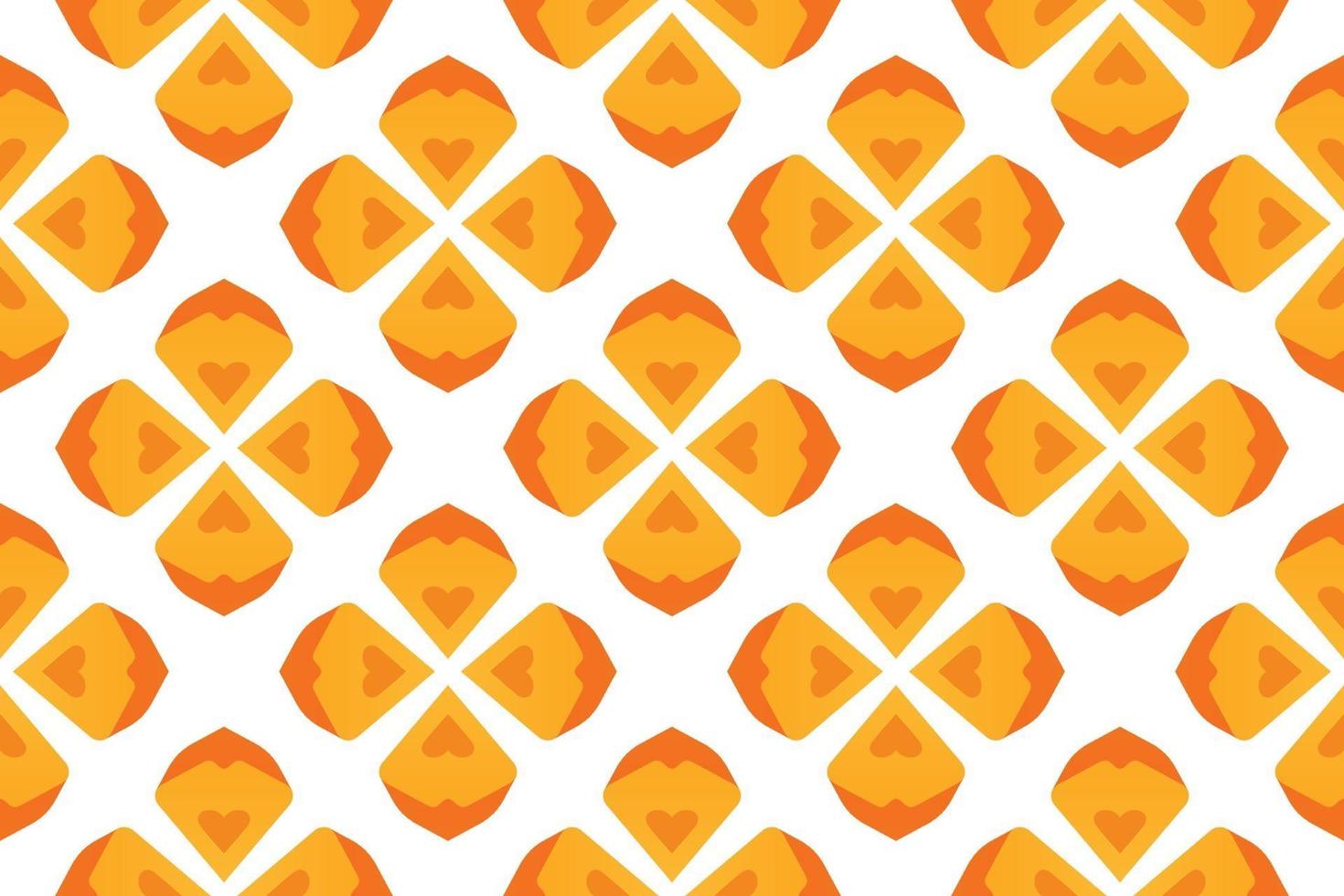 ilustração vetorial gradiente de coração laranja padrão vetor