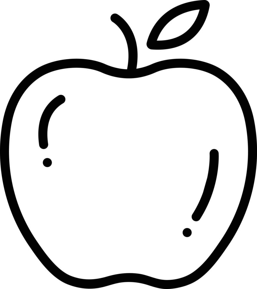 ícone de linha para apple vetor