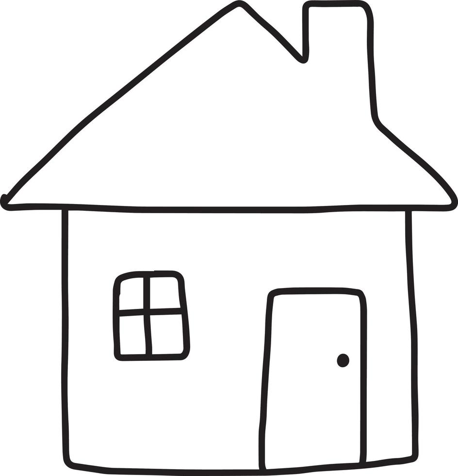 ícone casa - ilustração vetorial esboço desenhado à mão vetor