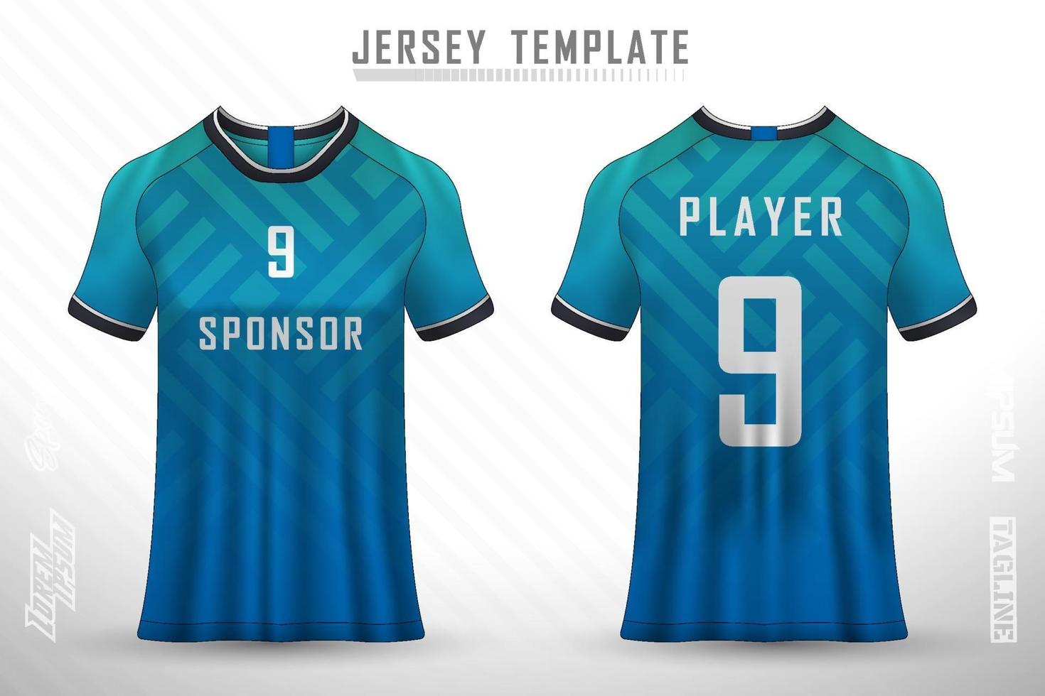 jérsei de esportes e t-shirt modelo esportes jersey design vetor maquete.