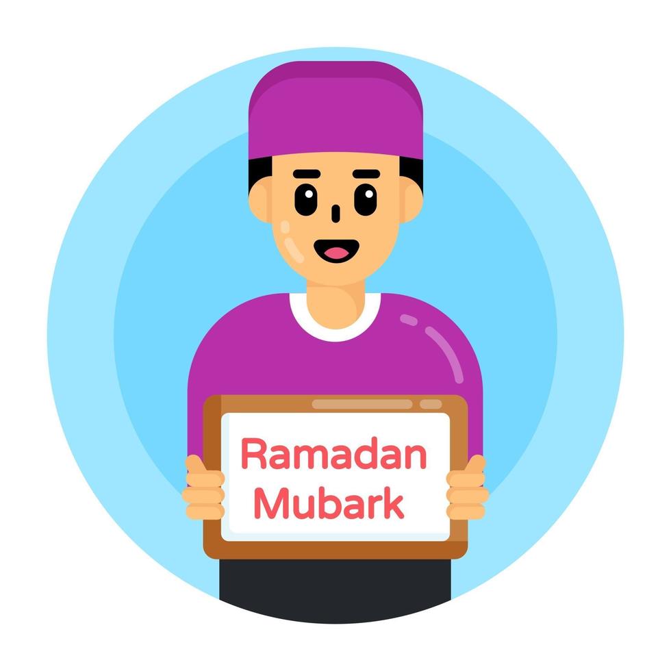 ramadan mubarak e saudações vetor