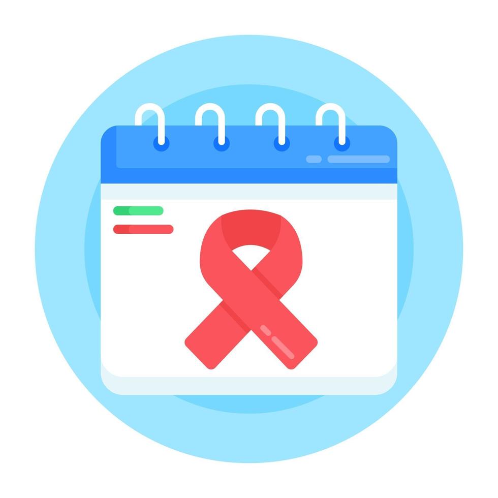 calendário do dia do câncer vetor