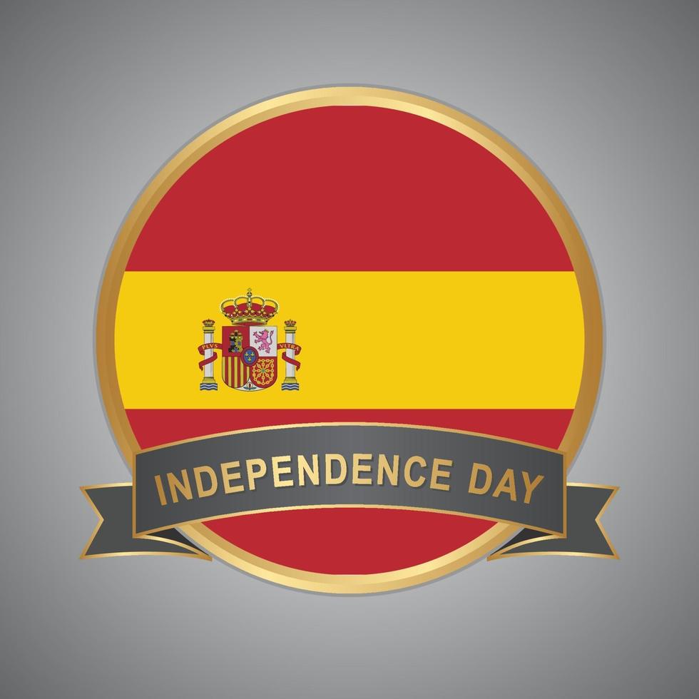 bandeira da Espanha. dia da independência da espanha vetor