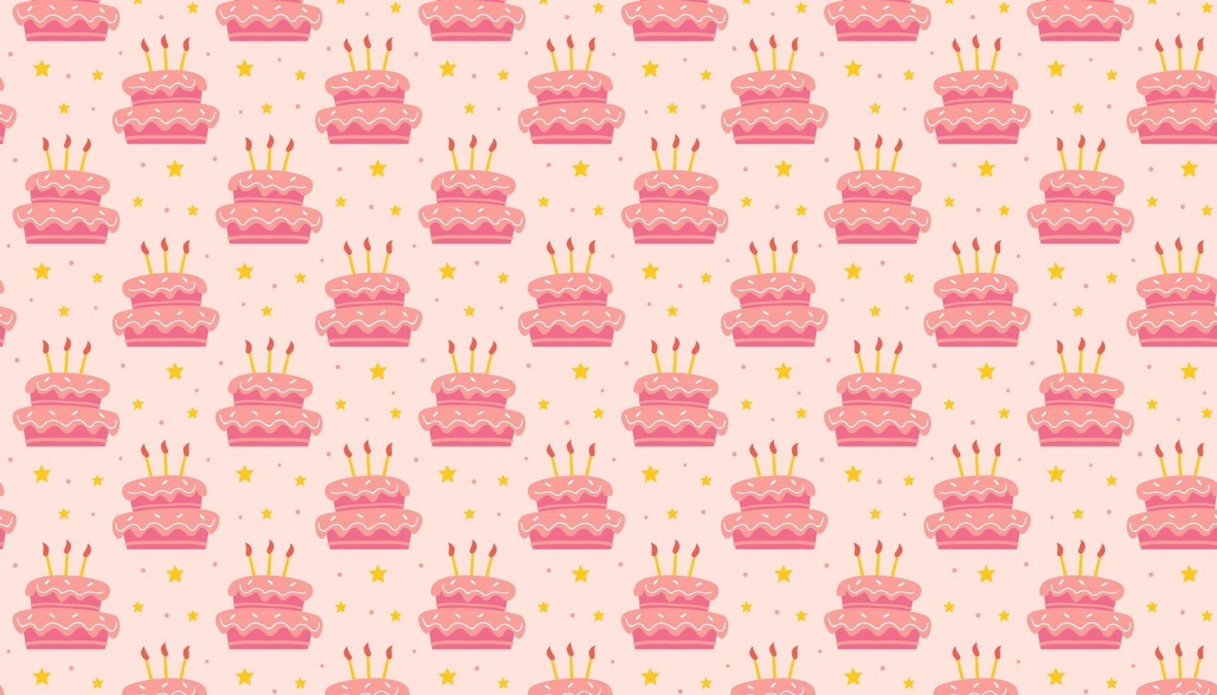 feliz aniversário padrão banner fundo decoração de férias vetor