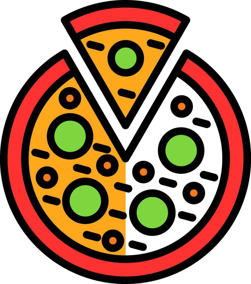 vegetariano pizza vetor ícone Projeto