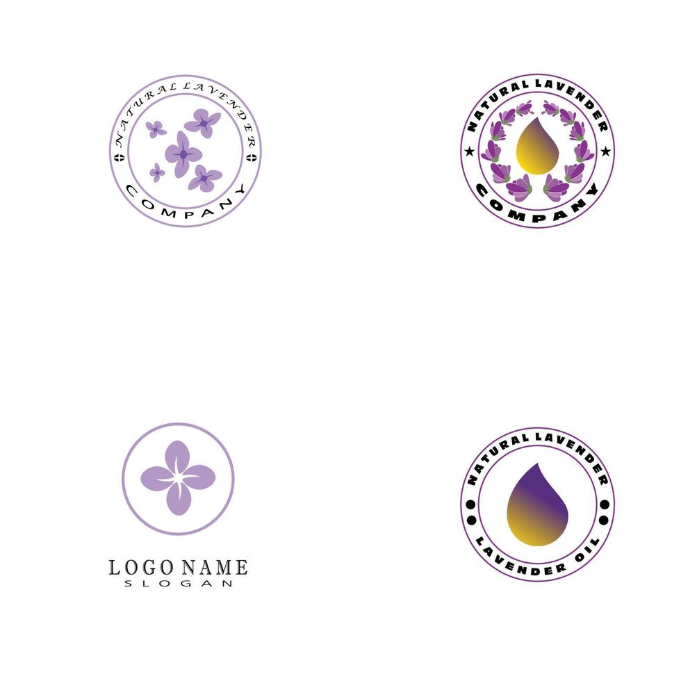 lavanda logotipo modelo vetor símbolo natureza