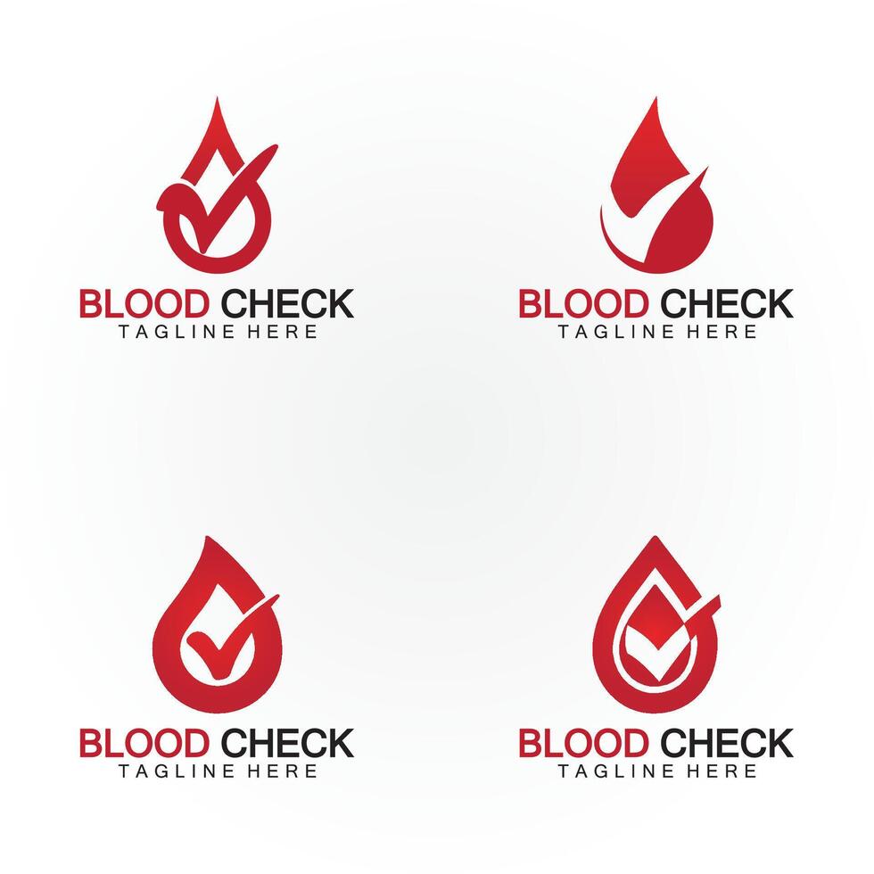 sangue solta Verifica logotipo ícone vetor Projeto modelo