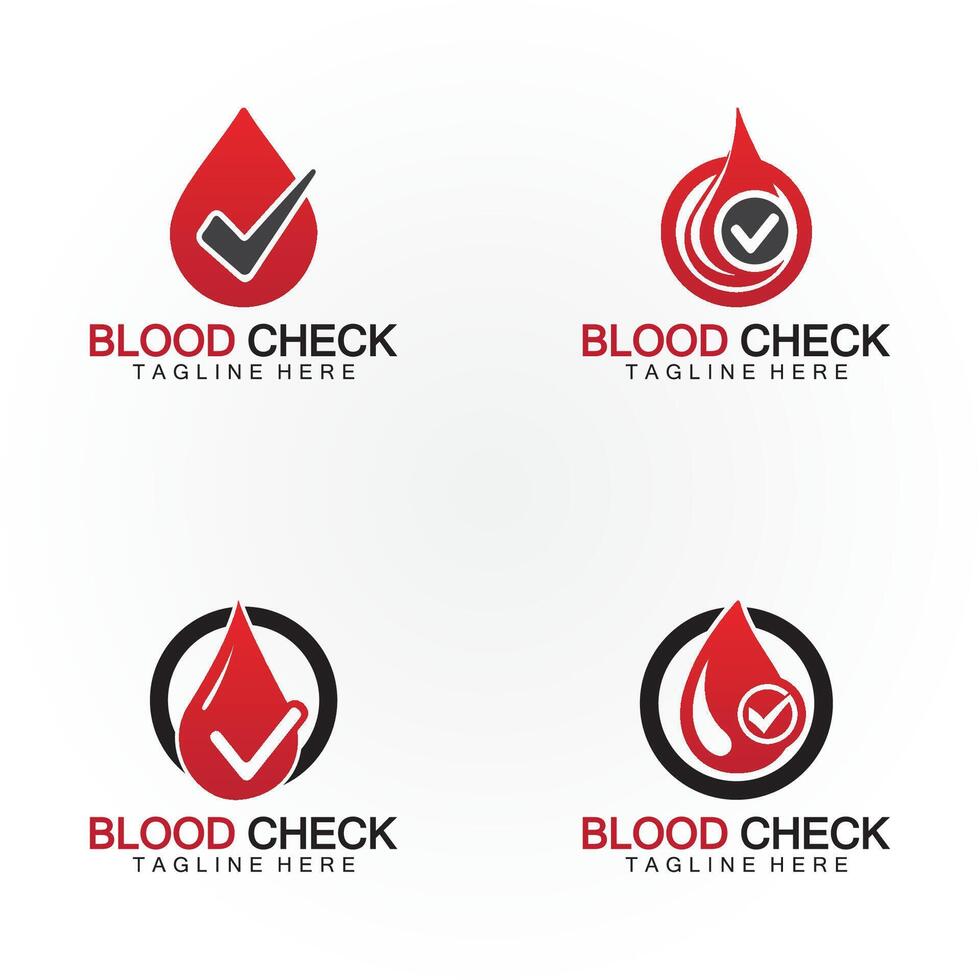 sangue solta Verifica logotipo ícone vetor Projeto modelo