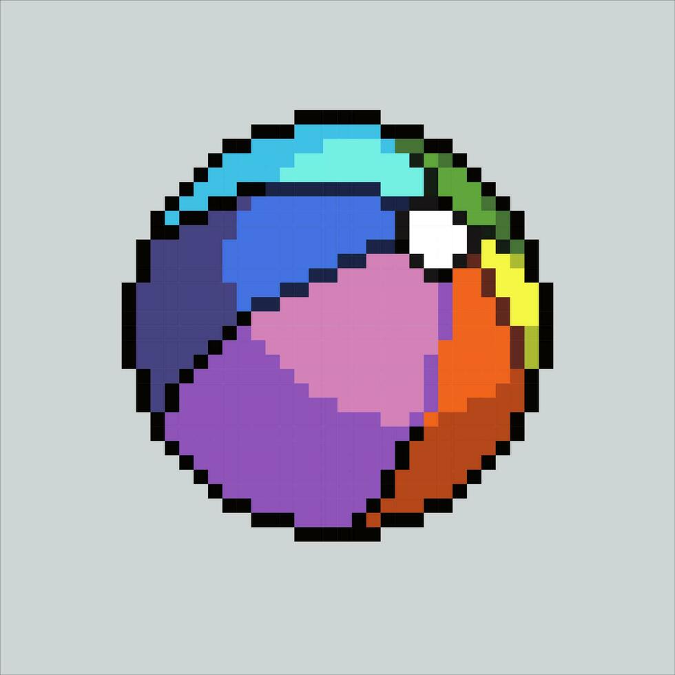 pixel arte ilustração de praia bola. pixelizada de praia bola. de praia bola ícone pixelizada para a pixel arte jogos e ícone para local na rede Internet e vídeo jogo. velho escola retrô. vetor