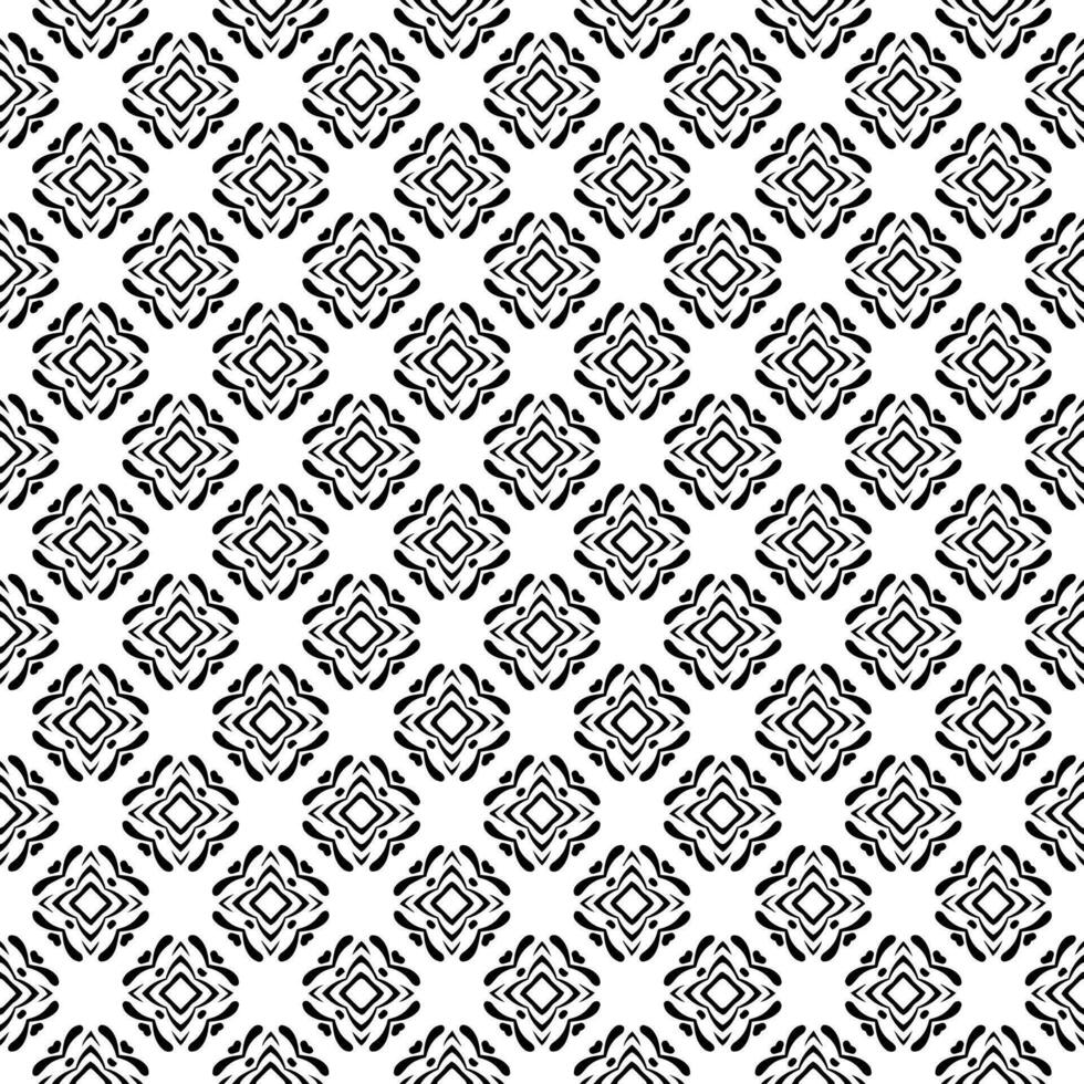 textura padrão sem costura preto e branco. design gráfico ornamental em tons de cinza. ornamentos em mosaico. modelo de padrão. vetor