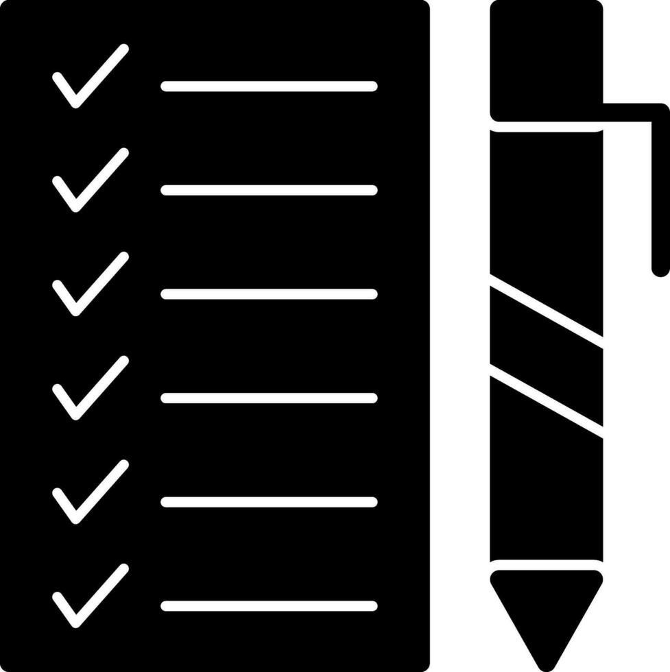 design de ícone vetorial de lista de verificação vetor
