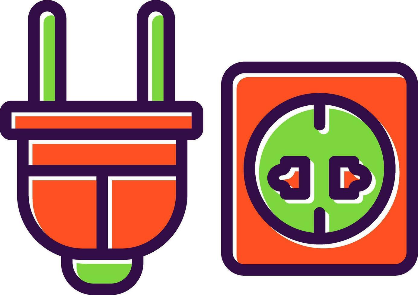design de ícone de vetor de soquete de energia