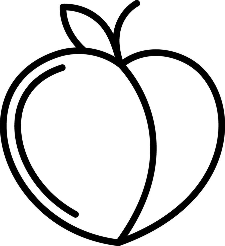 design de ícone de vetor de pêssego