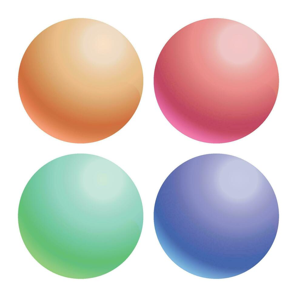 vetor colorida esvaziar volta suave esfera com sombra