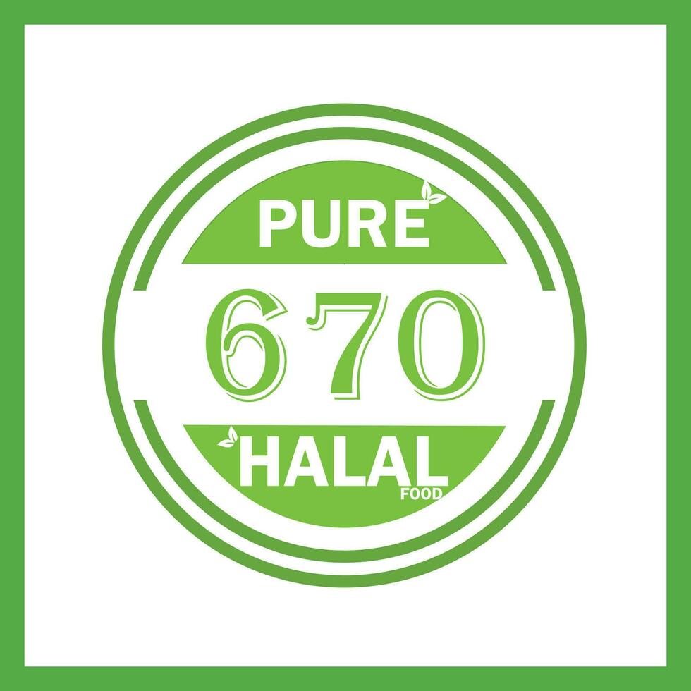 Projeto com halal folha Projeto 670 vetor