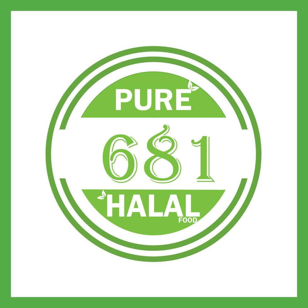 Projeto com halal folha Projeto 681 vetor
