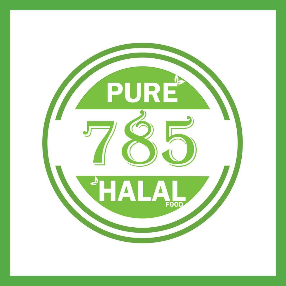 Projeto com halal folha Projeto 785 vetor