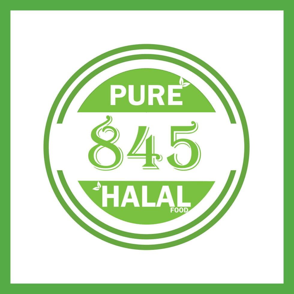 Projeto com halal folha Projeto 845 vetor