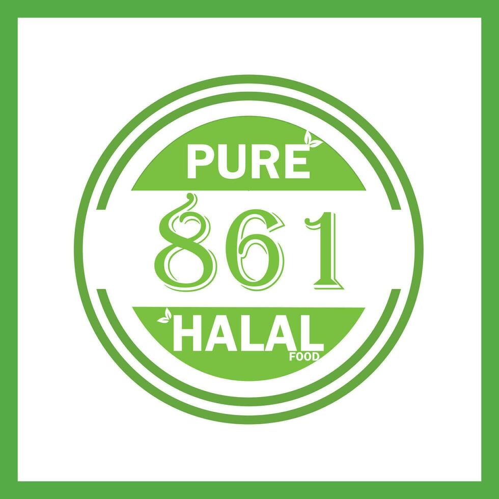 Projeto com halal folha Projeto 861 vetor