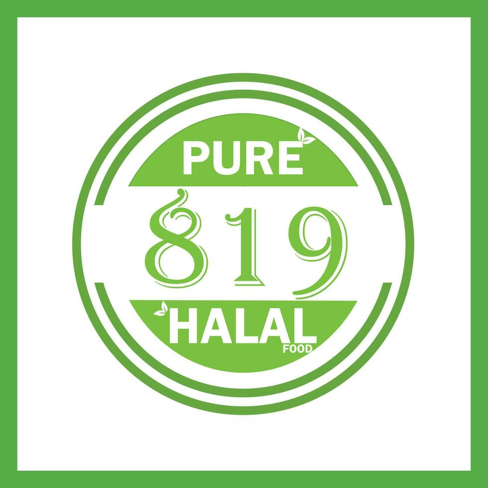 Projeto com halal folha Projeto 819 vetor