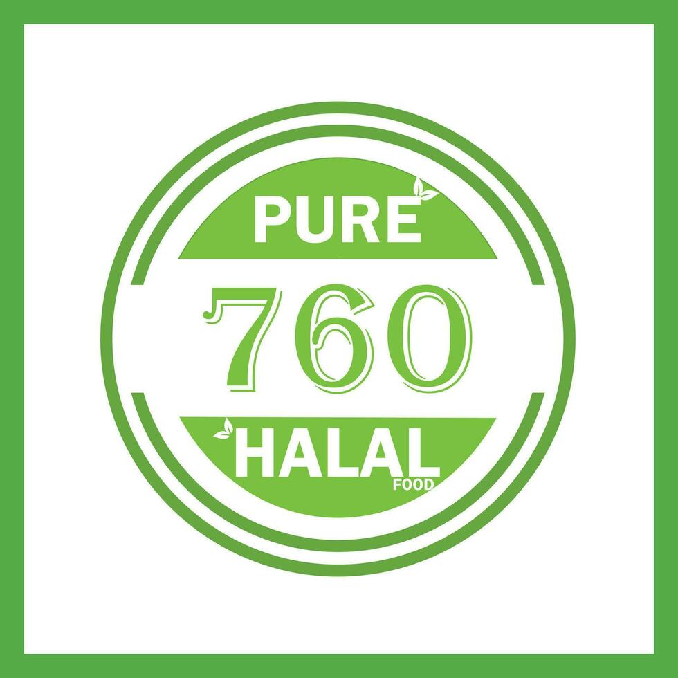 Projeto com halal folha Projeto 760 vetor