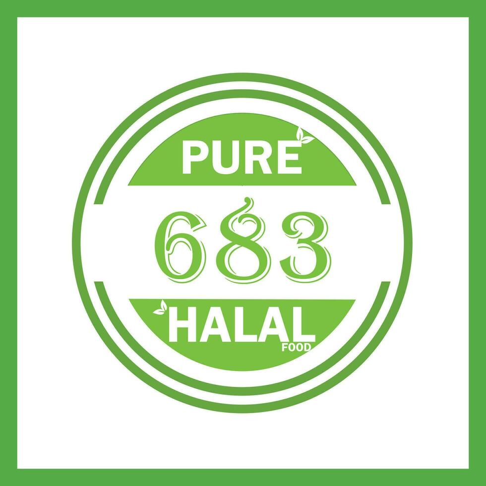Projeto com halal folha Projeto 683 vetor