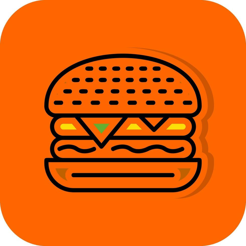 design de ícone de vetor de hambúrguer