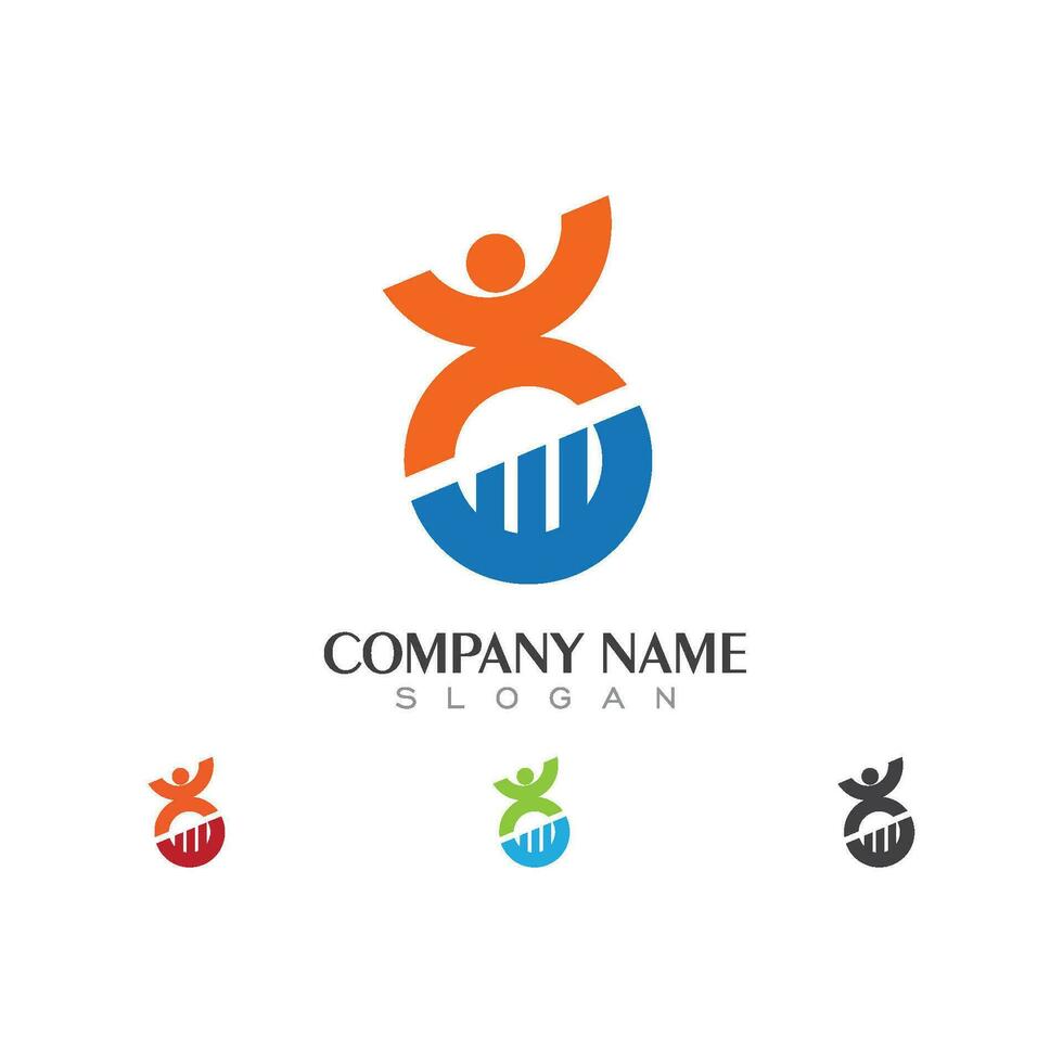 modelo de logotipo de finanças empresariais vetor