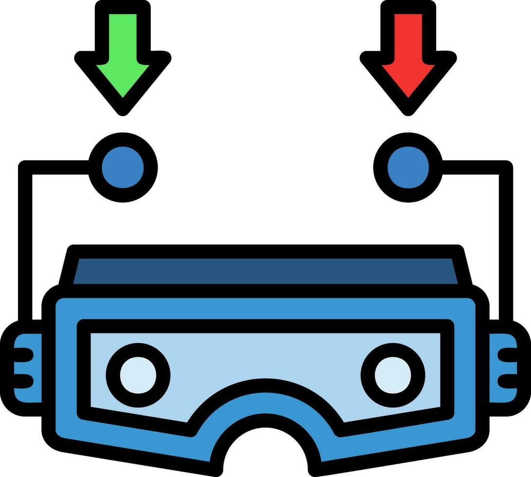 multissensorial vr vetor ícone Projeto