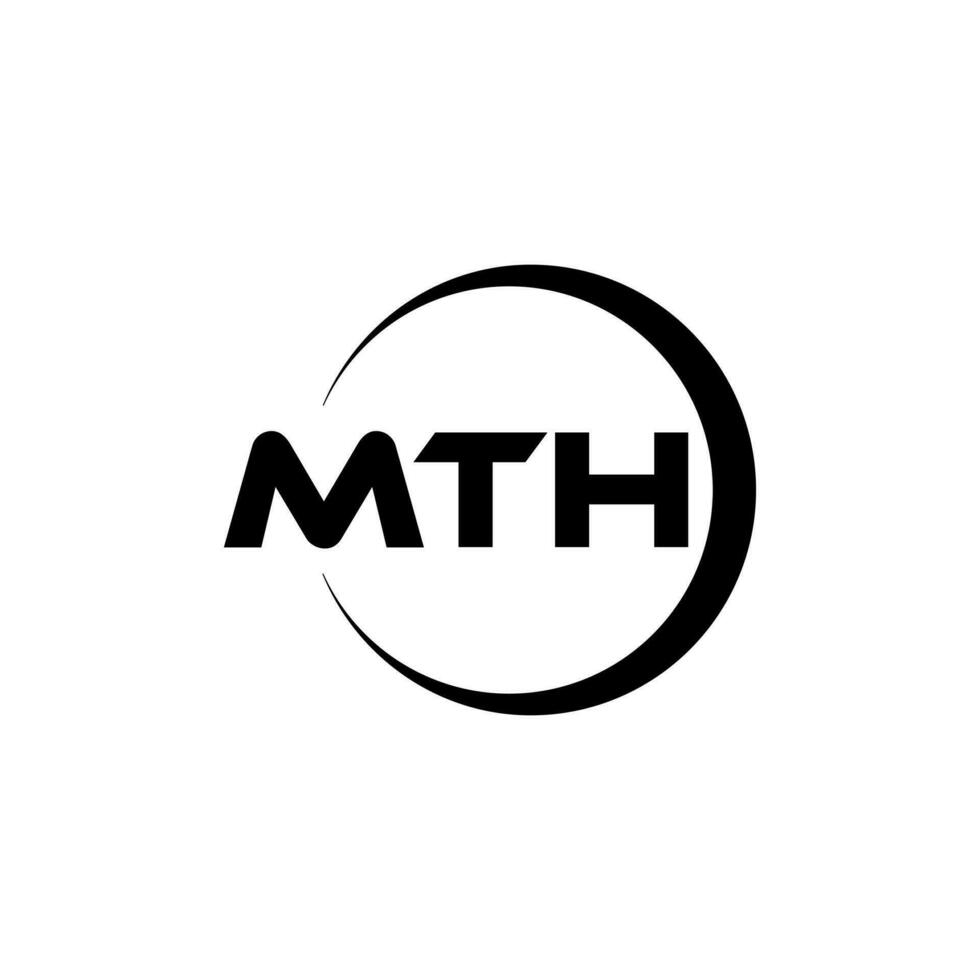 mth carta logotipo projeto, inspiração para uma único identidade. moderno elegância e criativo Projeto. marca d'água seu sucesso com a impressionante isto logotipo. vetor