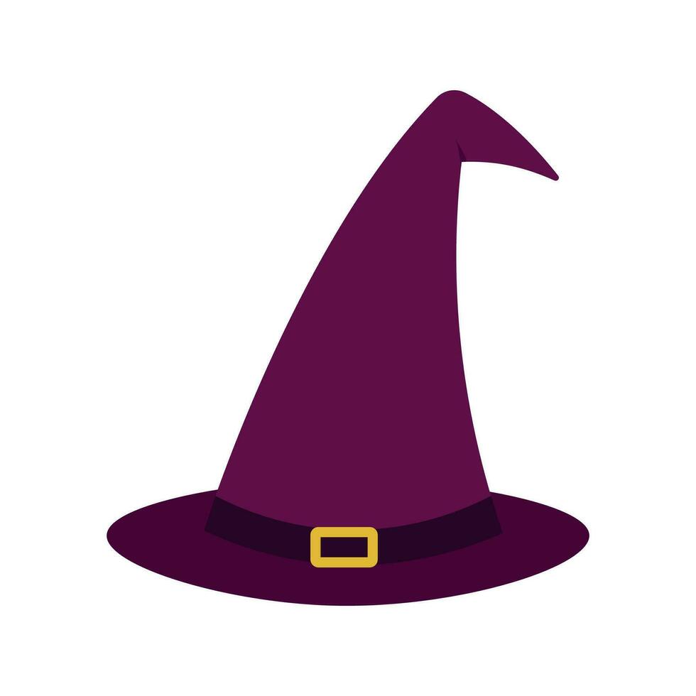 bruxa chapéu para dia das Bruxas plano rabisco vetor ilustração