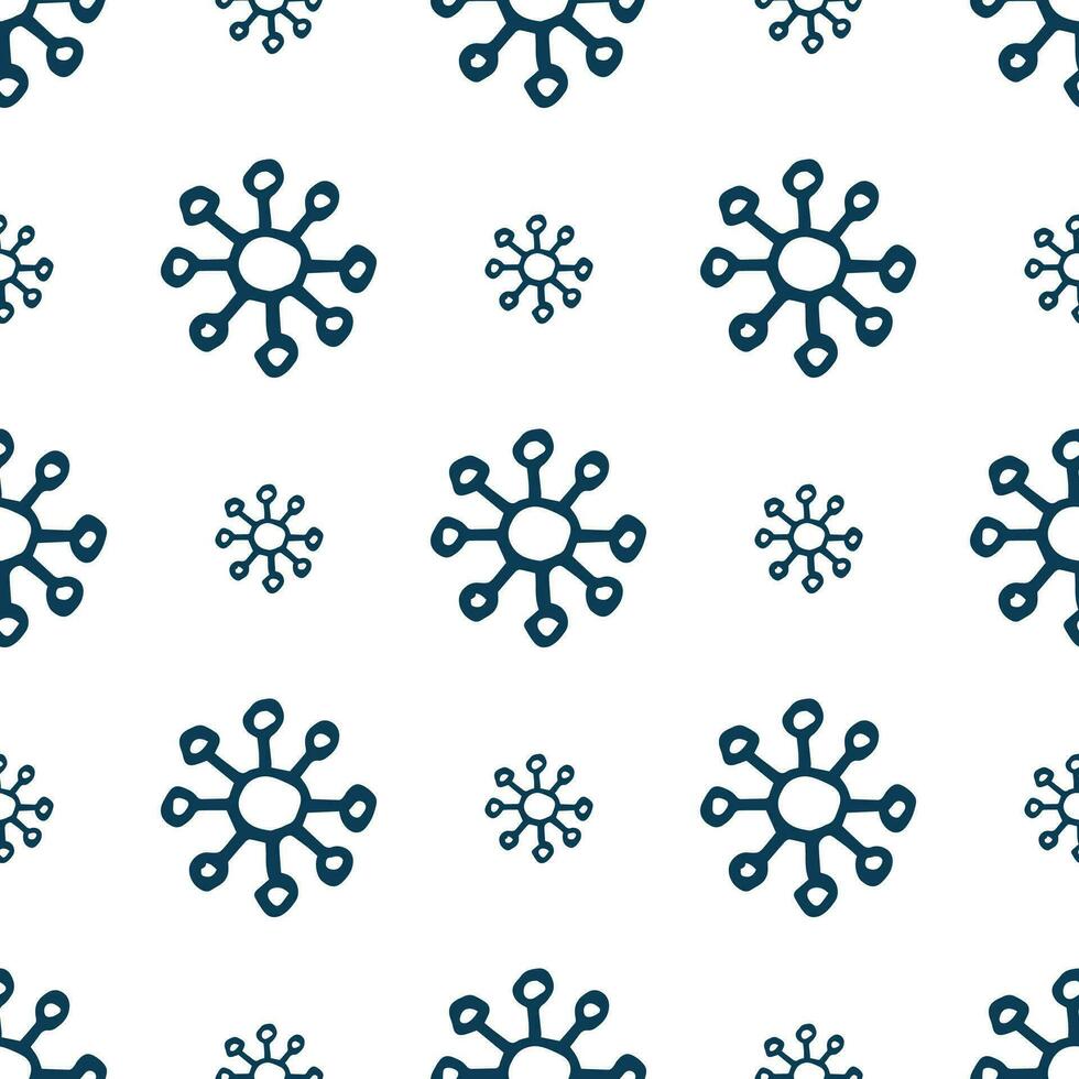 desatado fundo do mão desenhado flocos de neve. Natal e Novo ano decoração elementos. vetor ilustração.