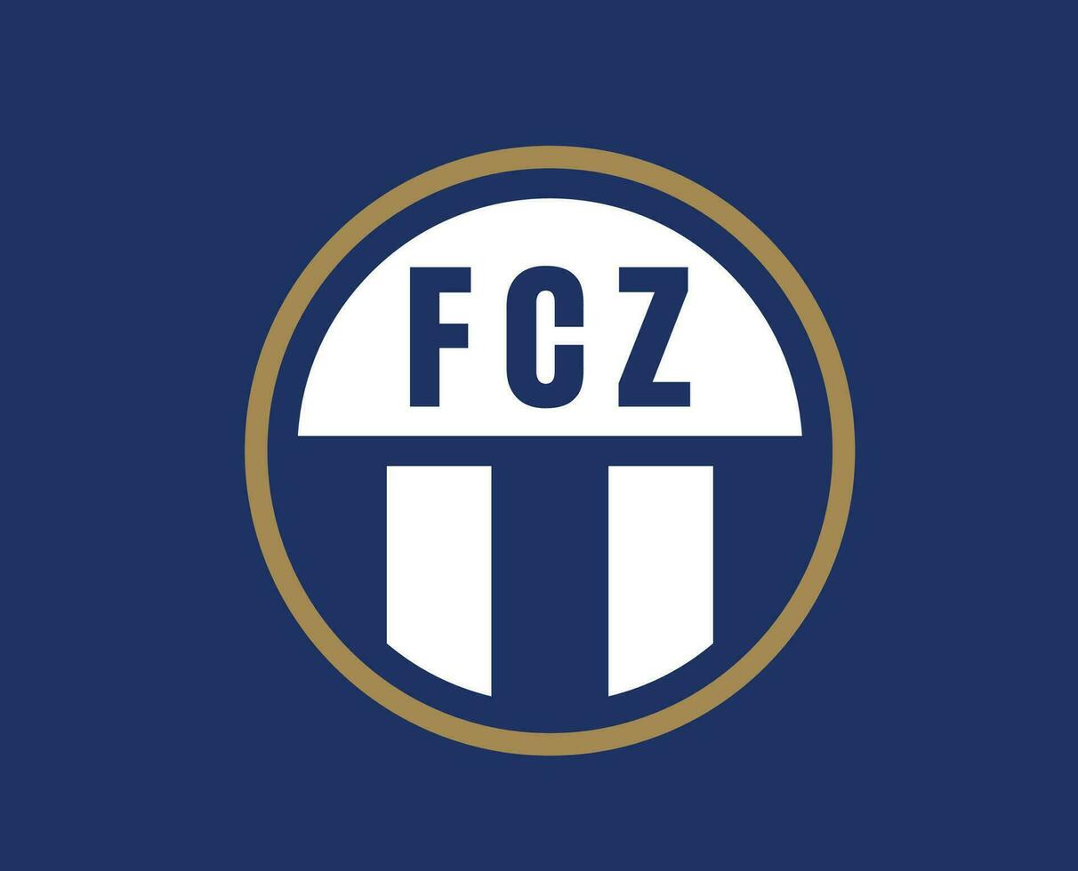 Zurique símbolo clube logotipo Suíça liga futebol abstrato Projeto vetor ilustração com azul fundo