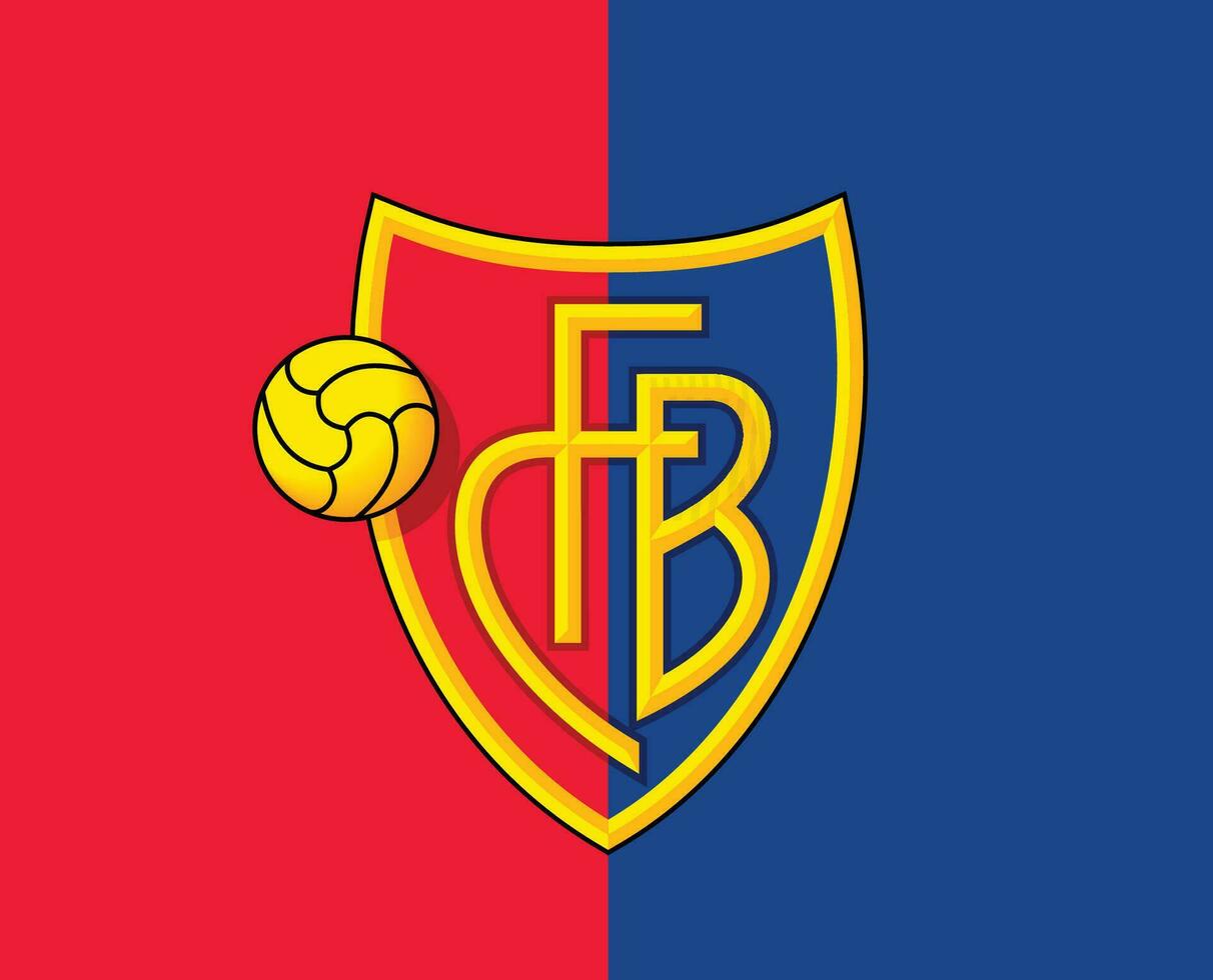 basileia logotipo clube símbolo Suíça liga futebol abstrato Projeto vetor ilustração com vermelho e azul fundo