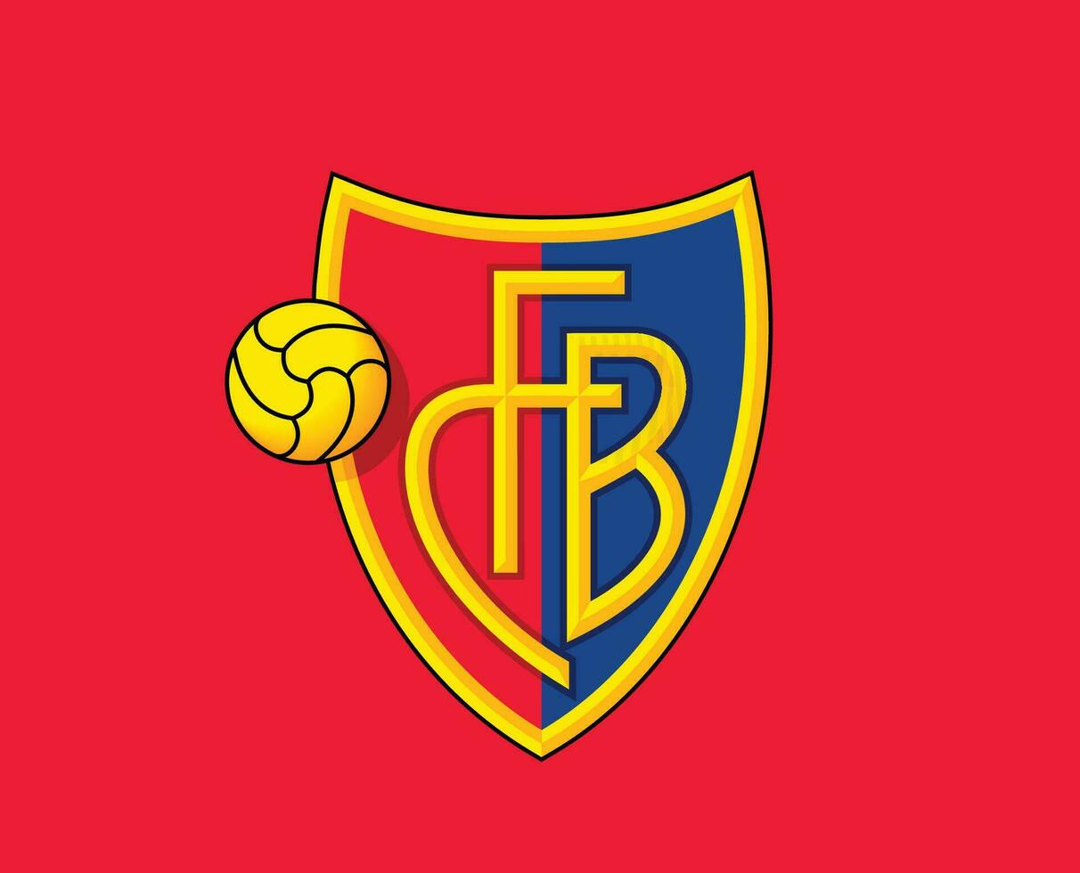 basileia logotipo clube símbolo Suíça liga futebol abstrato Projeto vetor ilustração com vermelho fundo