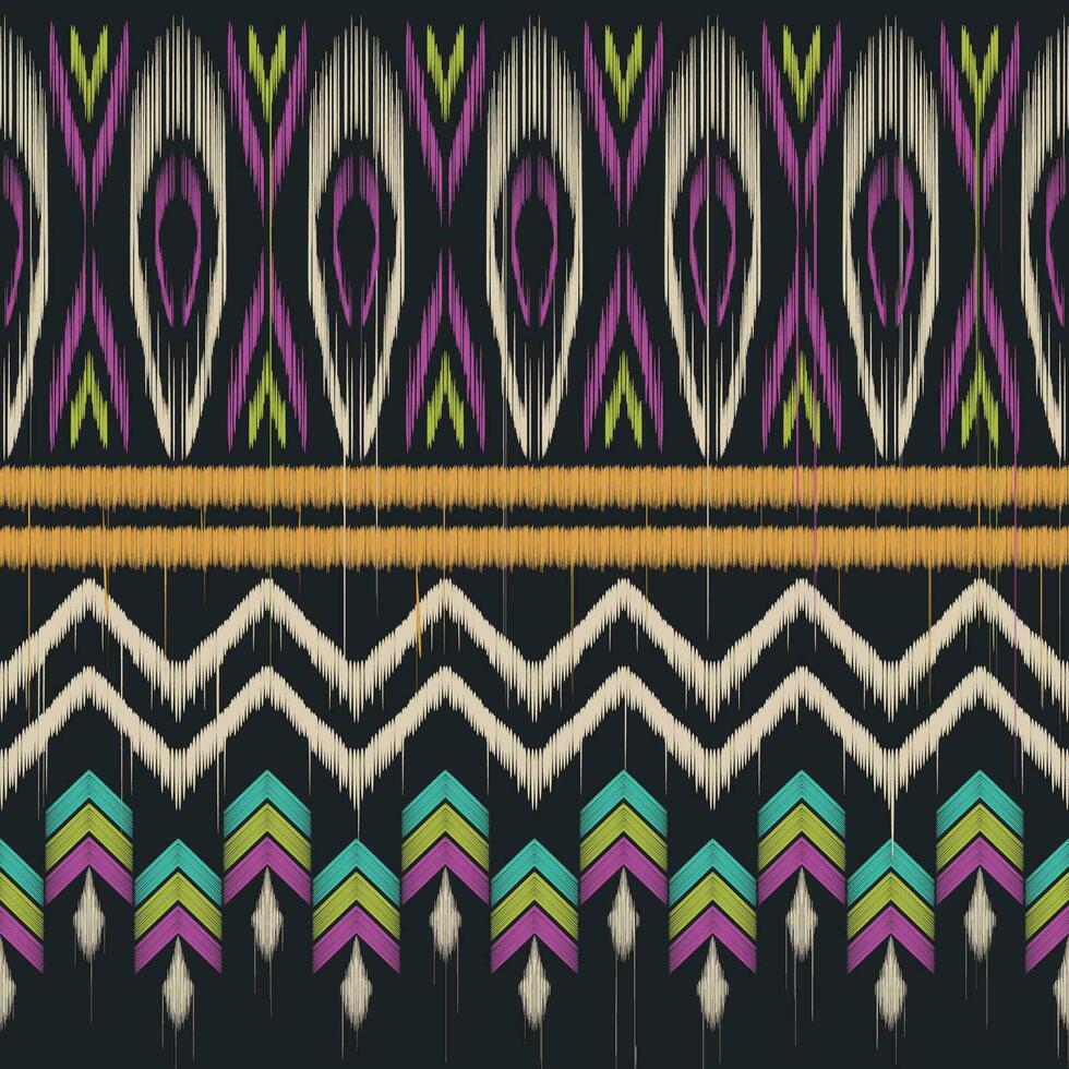 ikat paisley padronizar projeto, africano bordado. do étnico tribos. asteca textura, boho estilo, desatado vetor