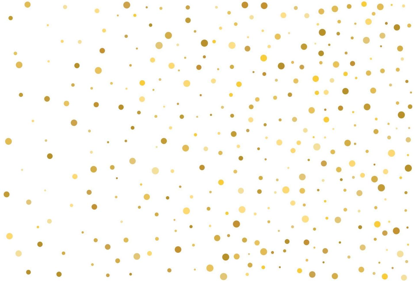 confete de bolinhas de fundo com glitter dourado vetor