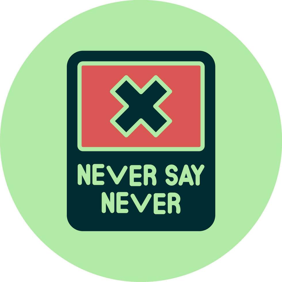 Nunca dizer Nunca vetor ícone