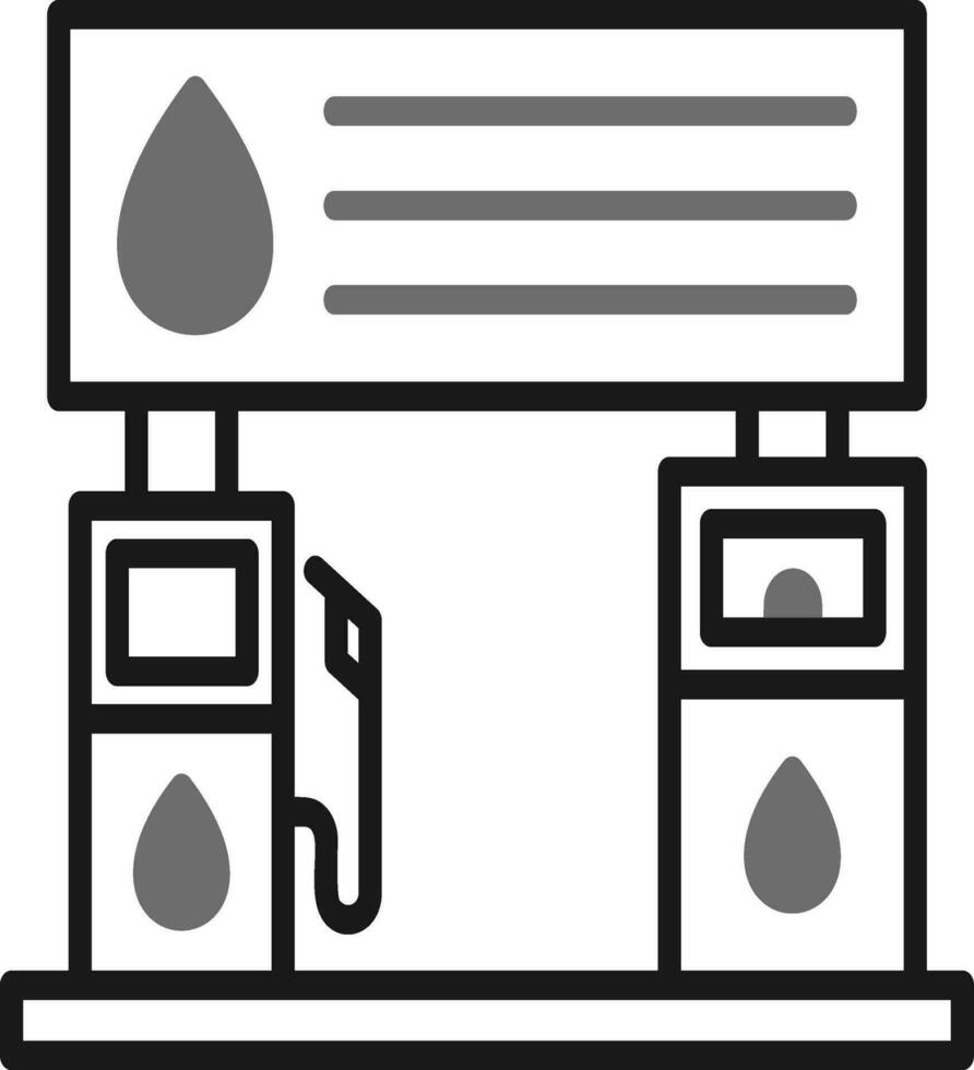 ícone de vetor de posto de gasolina