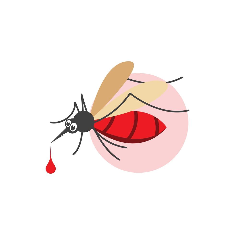 vetor de modelo de ícone de inseto mosquito