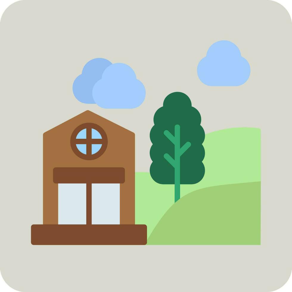 floresta casa vetor ícone
