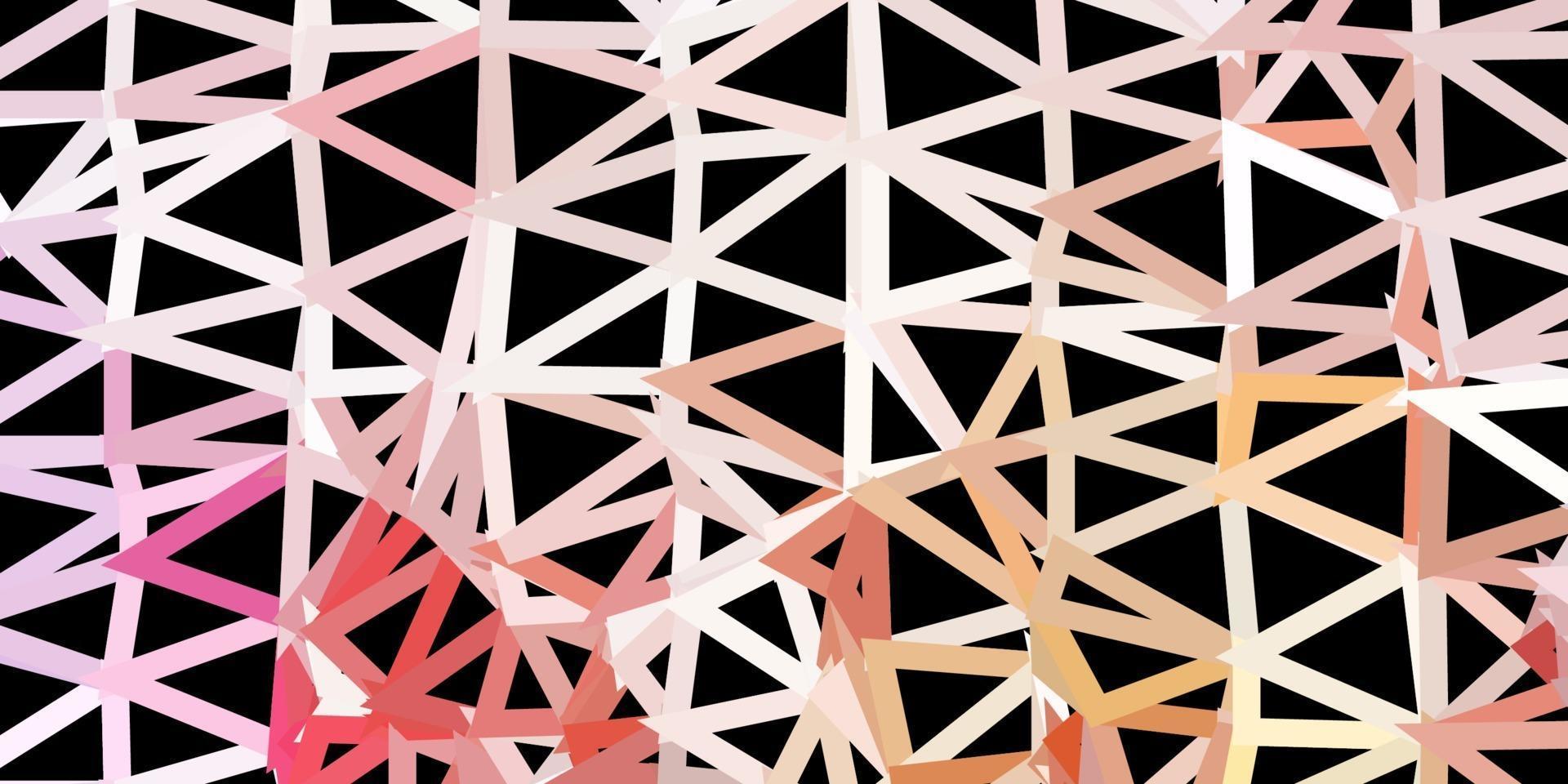 design de mosaico de triângulo de vetor rosa e roxo claro.