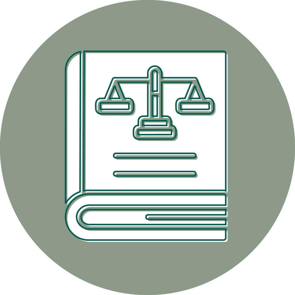 ícone de vetor de livro de direito