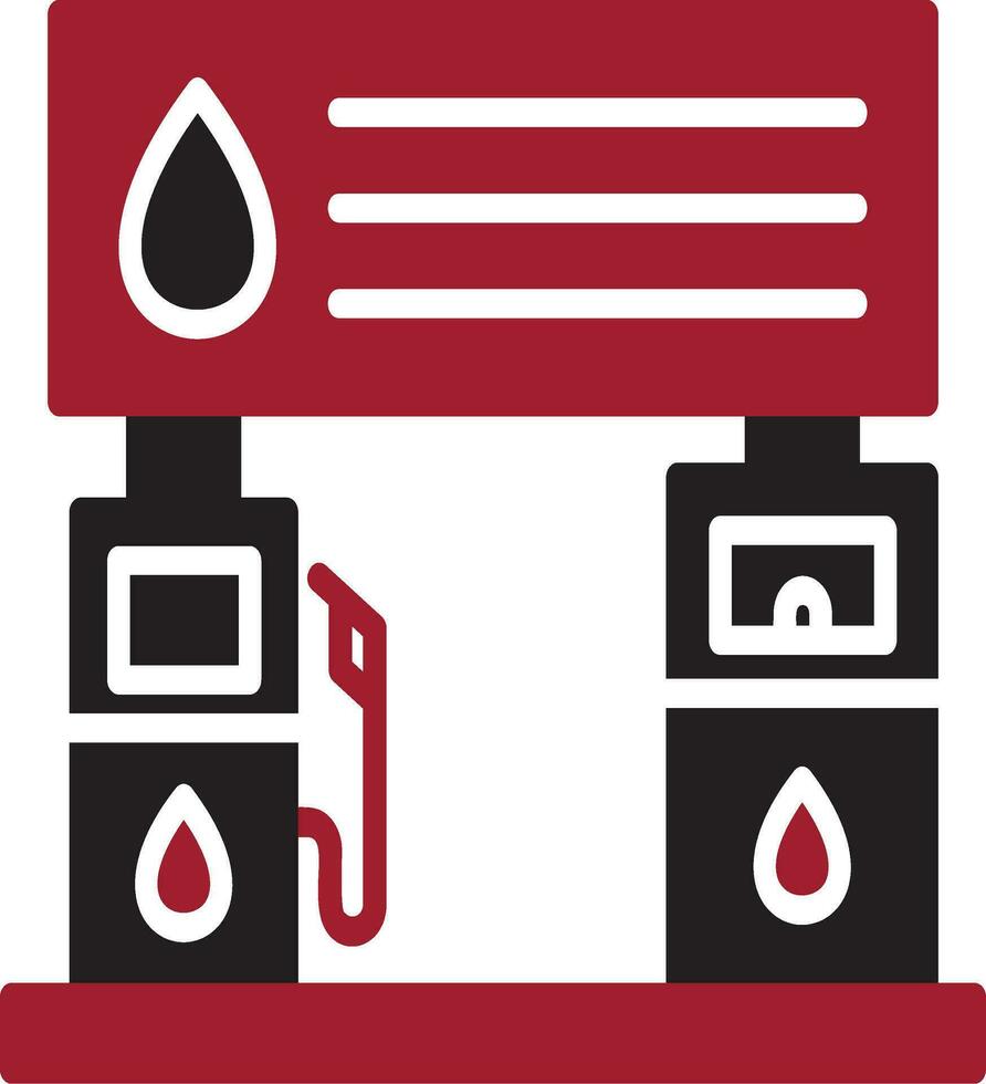 ícone de vetor de posto de gasolina