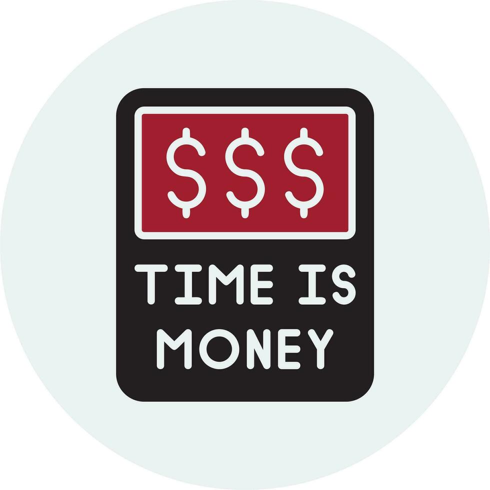 tempo é dinheiro vetor ícone